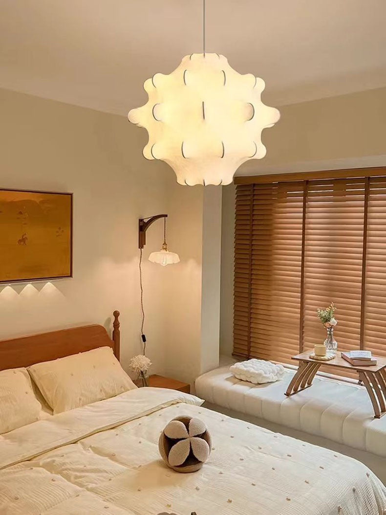 Rétro lampe pendentif bulle de soie pour salon et chambre