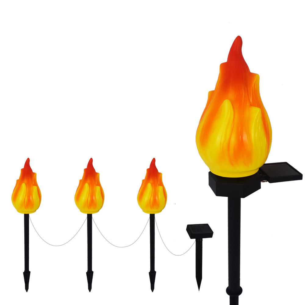 Décoration de cour pour lampe à flamme solaire de simulation