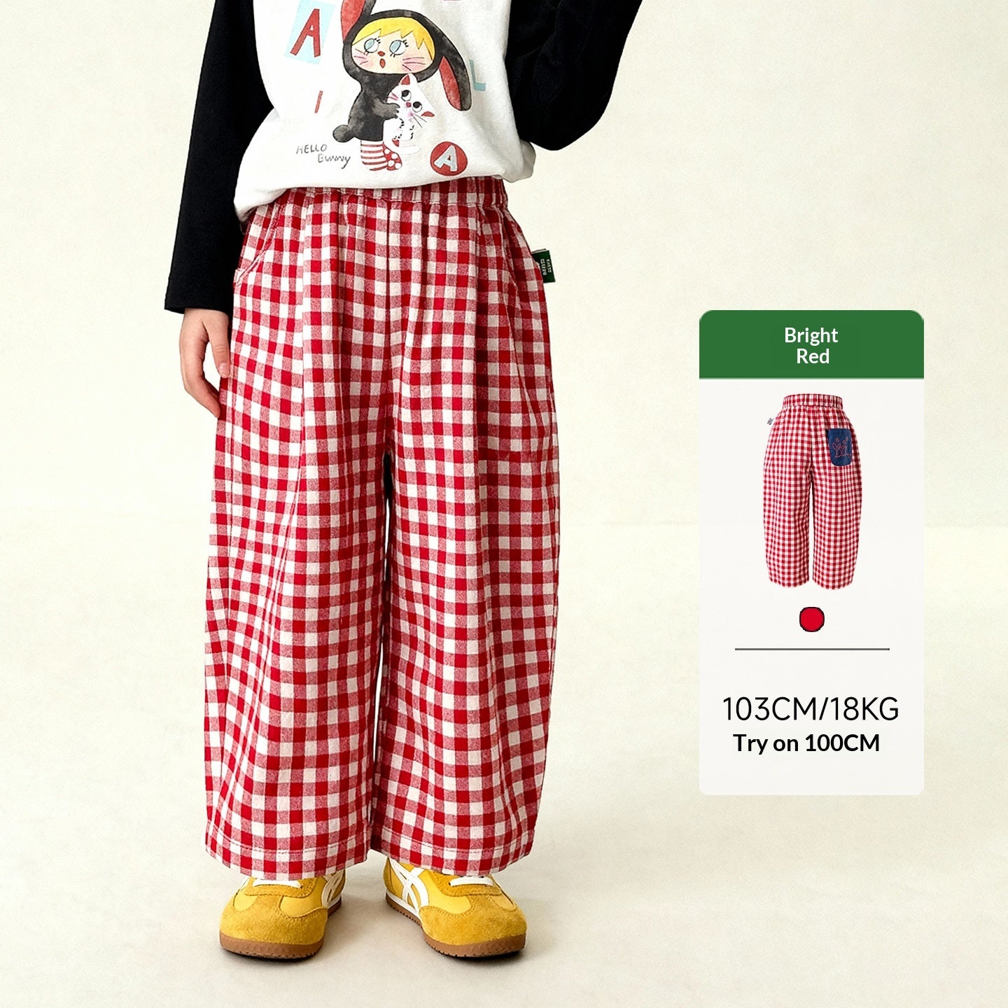 Printemps Arrivée Enfants Pantalons en Plaid Casual Style frais et relaxant