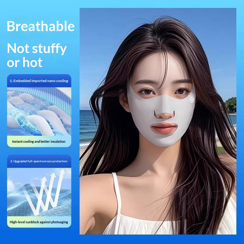 Masque visage protecteur du soleil pour les femmes Protection complète contre les UV