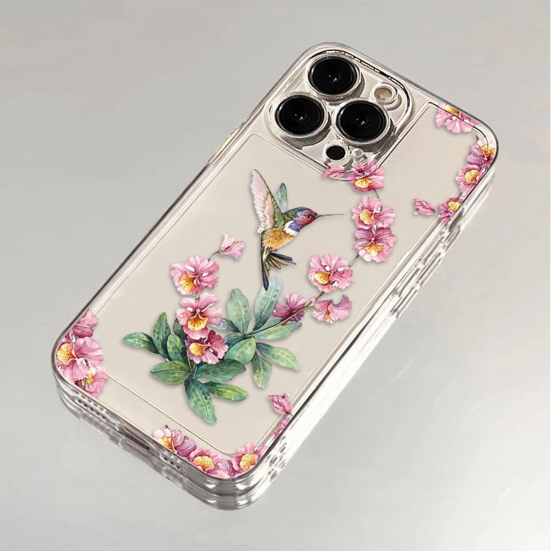 Flower Magpie Fine Hole Étui téléphonique tout compris