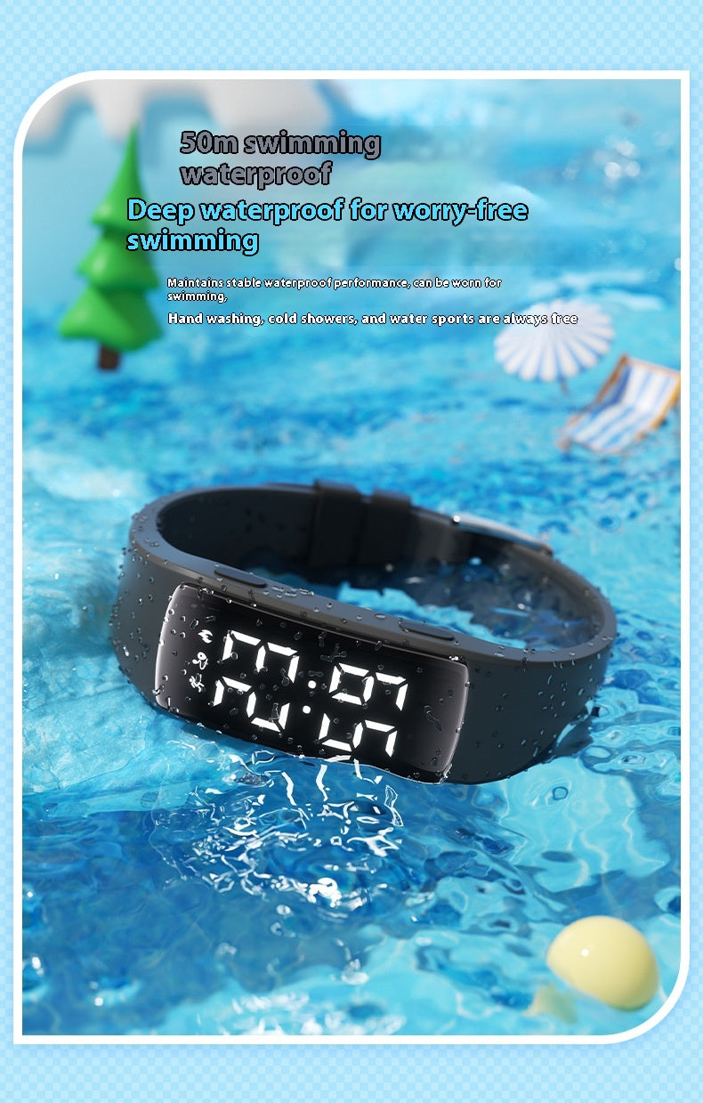 Horloge d'alarme de vibration Smart Waterproof Montre électronique