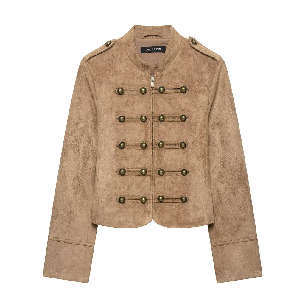 Veste stylish Stand-Collar avec plusieurs boutons