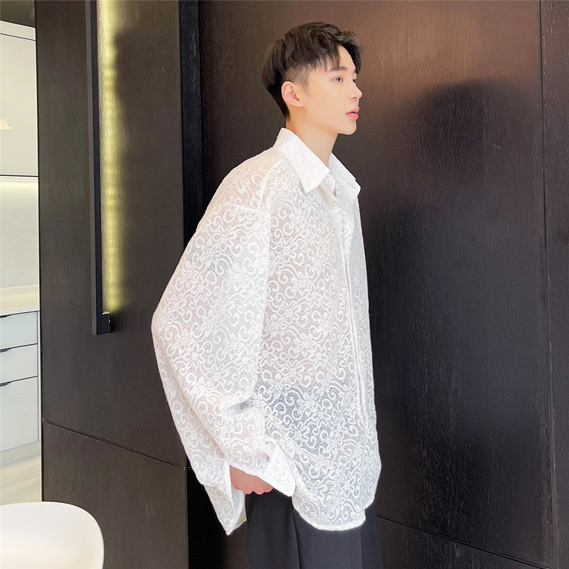Chemise souple et paresseuse transparente pour les hommes