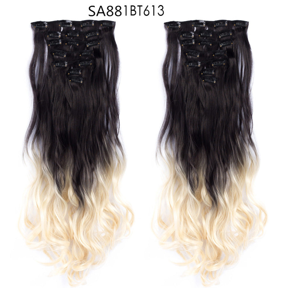Long cheveux bouclés Rideau de soie haute température