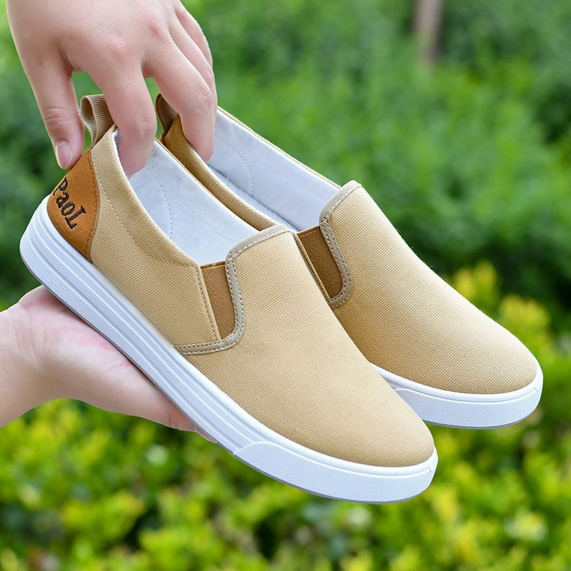 Hommes Papa Casual Toile Sneakers Confortable Slip-on Design