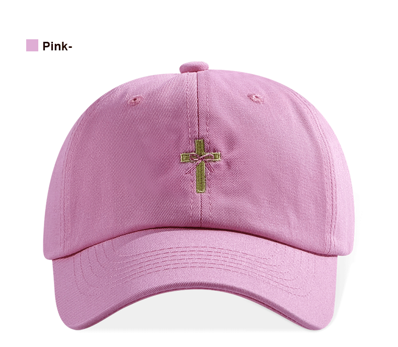 Religieux Christian Cross Bow Broderie Vintage Casual Unisexe Baseball Chapeau de papa