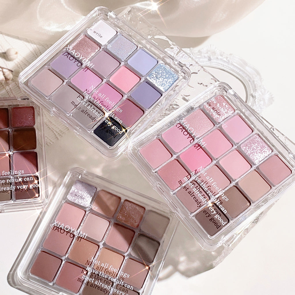 16 Colors Eyeshadow Palette Matte Pearly Fine Shimmer Low Saturation