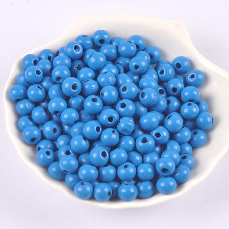 Accessoires de couleur de perles en bois