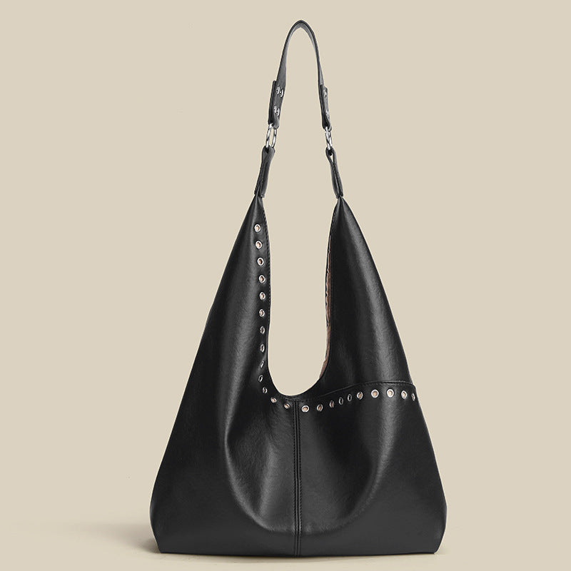 Rivet rétro sophistiqué Grand sac de rangement pour femmes