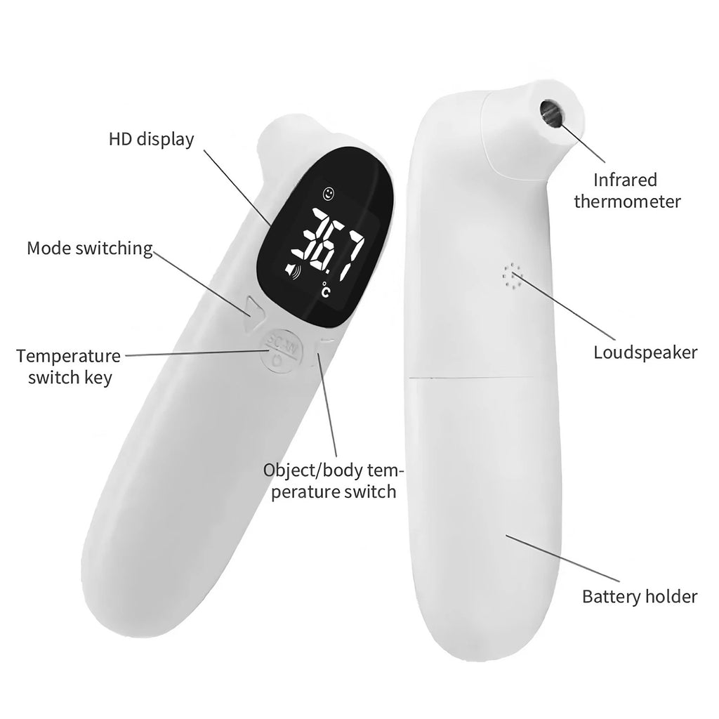 Thermomètre du corps médical Compteur de température multifonctions Accueil Sans contact pour la fièvre infantile
