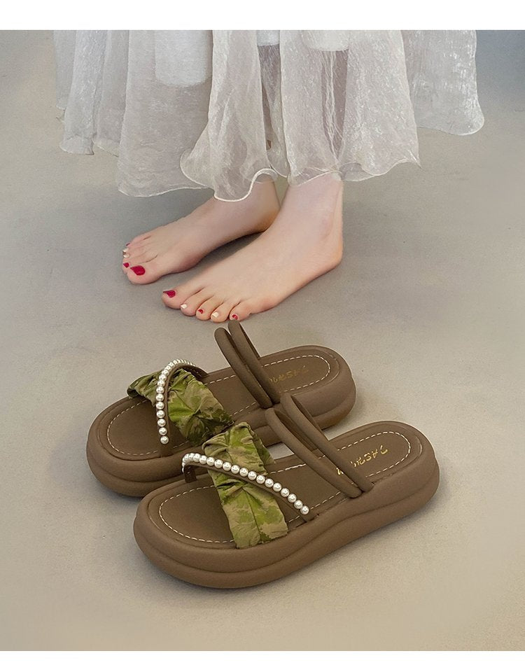 Femmes Coréen Style Platform Slippers