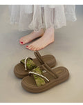 Femmes Coréen Style Platform Slippers