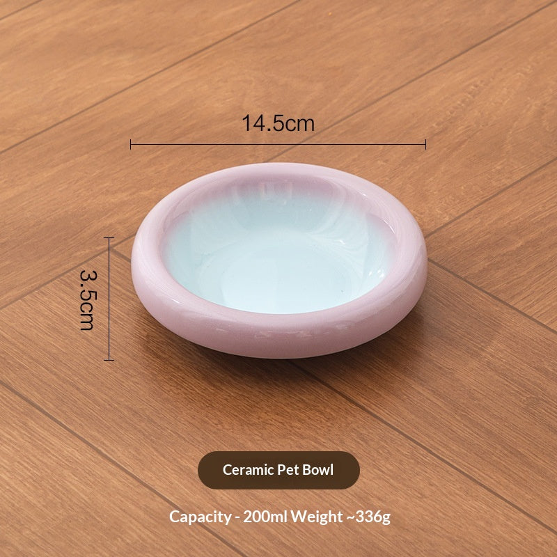 Ceramic Pet Bowl de couleur brune