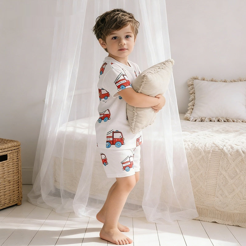 Set élégant à manches courtes pour enfants petits et moyens