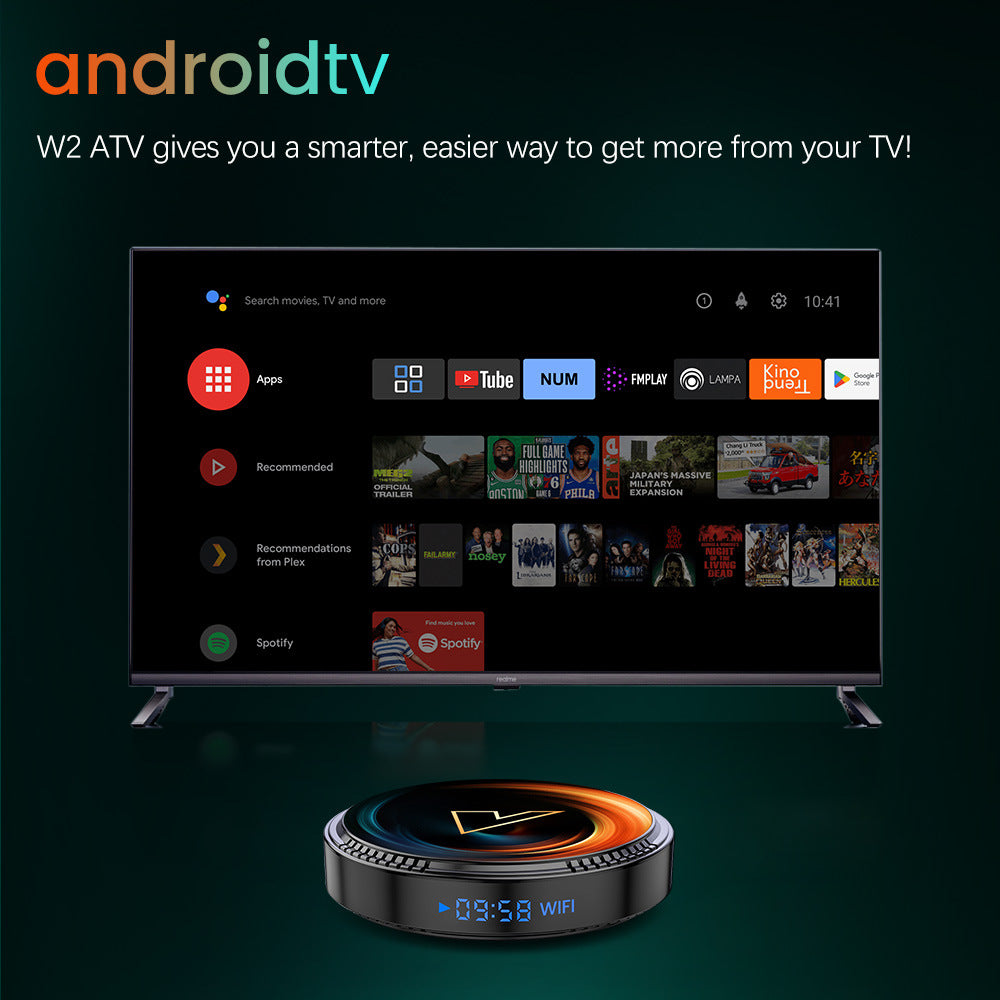 W2 TV Androidtv11 Smart TVBox AmlogicS905W2 Double Wifi