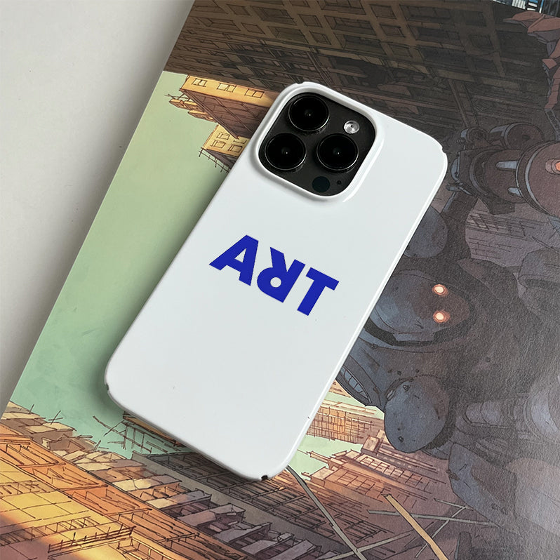 Blue Art English Art Niche Adapté à la mallette de téléphone haut de gamme cartoon