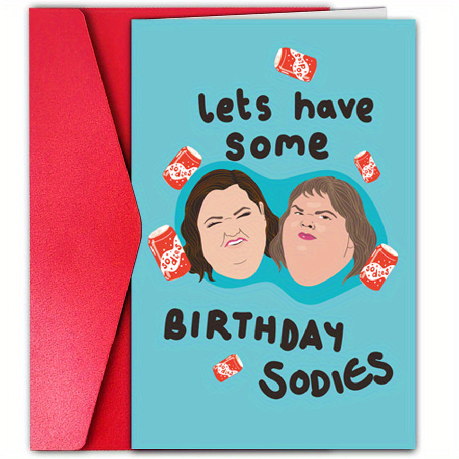 Carte de voeux d'anniversaire Carte de vœux amusante Carte de vœux drôle Texte Cartoon Carte de vœux