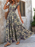 Robe Boho Maxi d'été Imprimé floral vintage