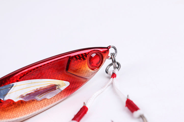 Laser Lumineux Double Crochet Slow Shake plaque de fer Bait Lead Fish