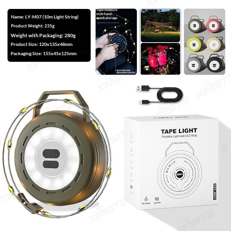 Mesure de bande extérieure Camping Lumières ambulantes extra-longue durée de vie des batteries