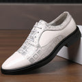Chaussures en cuir pointu-orteil de style britannique pour hommes