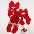 Bande de cheveux bébé Bow Chaussettes costume pour enfants Noël Grandes chaussettes Bow Combinaison