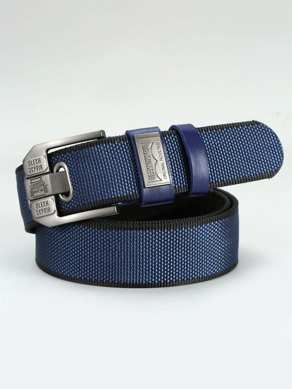 Boucle d'épingle Toile ceinture pantalons de fret casual rétro ceinture décorative hommes