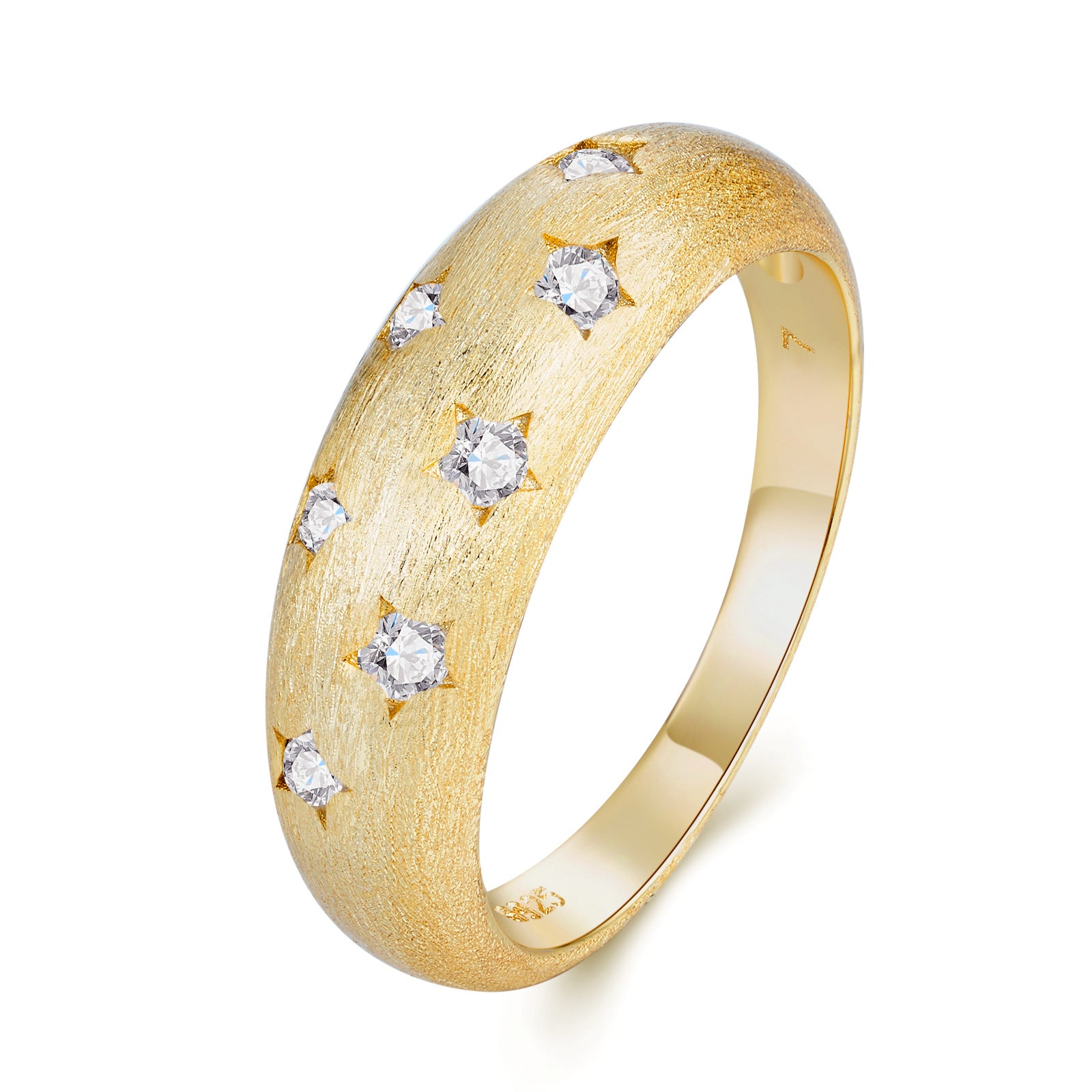 S925 Anneau Argent Sterling avec Moissanite Minimaliste et Modeable