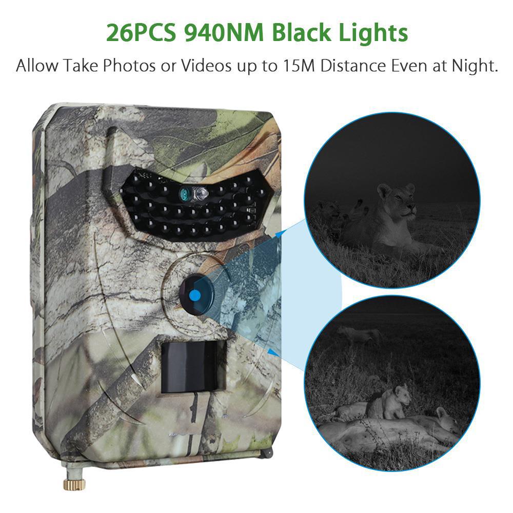 1080P Trail Camera Hunting Game Camera Outdoor Wildlife Scouting Camera PIR Sensor Infrare