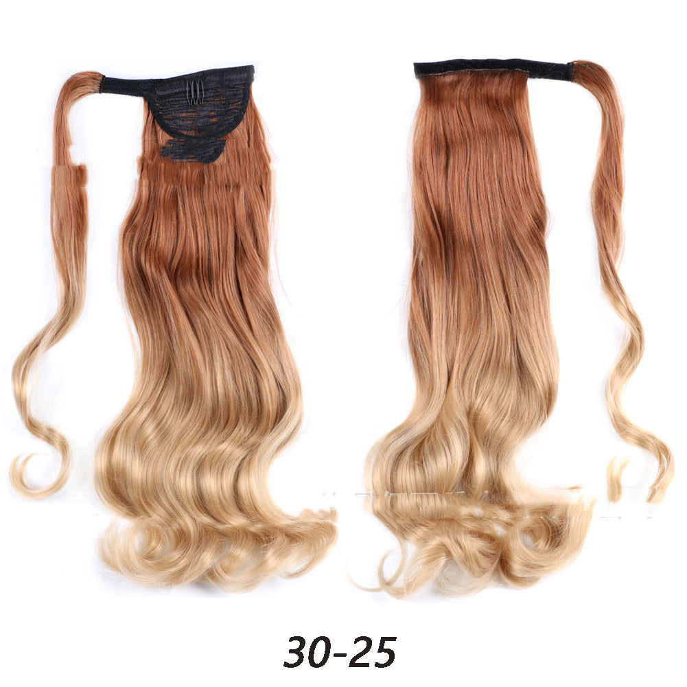 Perruque de fibre chimique dynamique Velcro Ponytail