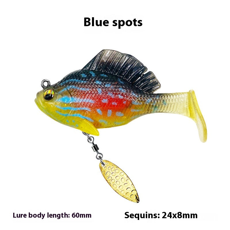 Sequins rotatifs T Tail Topmouth Culter Bass Mandarin Poissons Aile