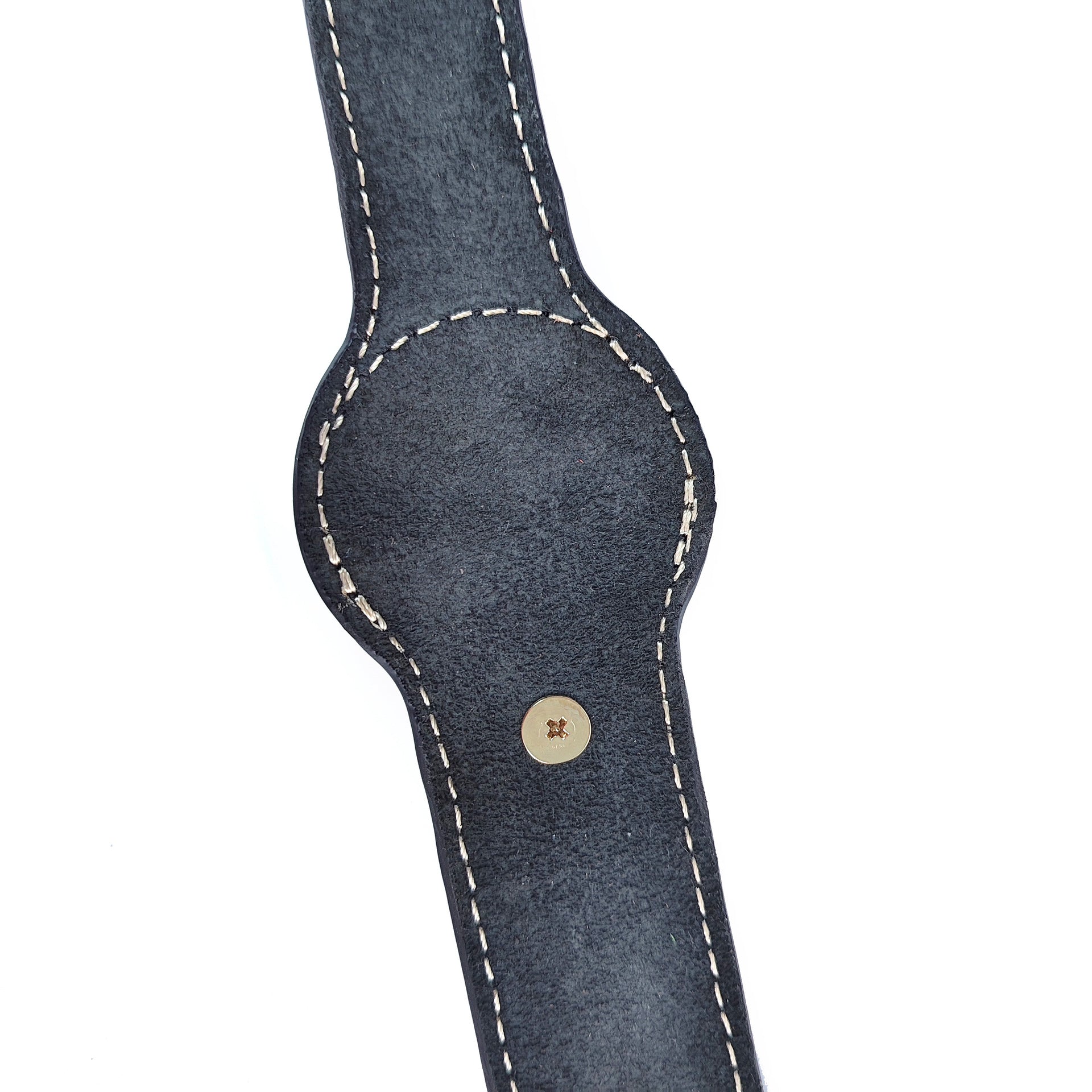 Collier en cuir de vache amovible à grains entiers