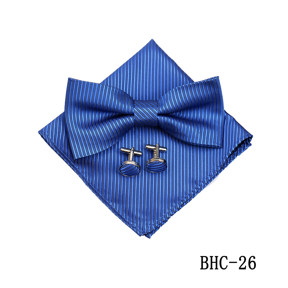 Mens Paisley Bow Tie Pocket Square et Cufflinks