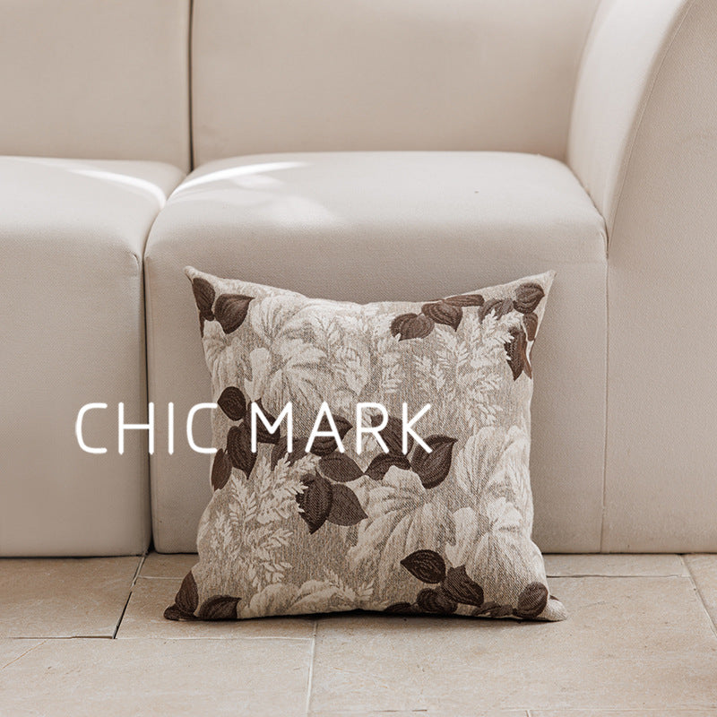 Coussin arrière simple et polyvalent en tissu Jacquard