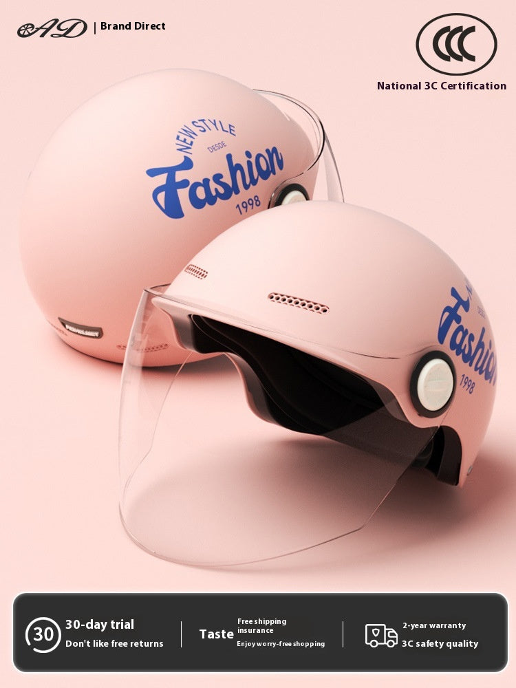 Femmes Quatre Saisons Universal Batterie Voiture Half Casque