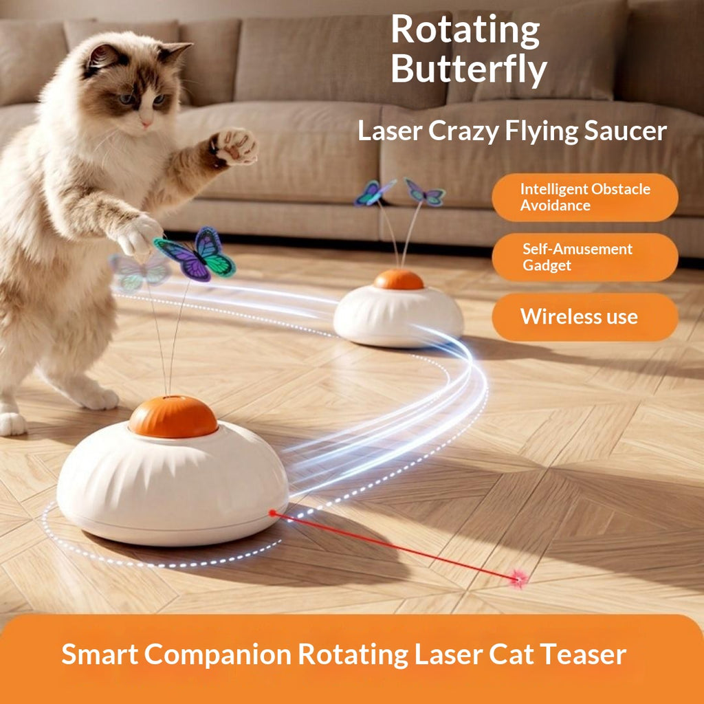 Jouet électrique interactif de baguette de chat papillon