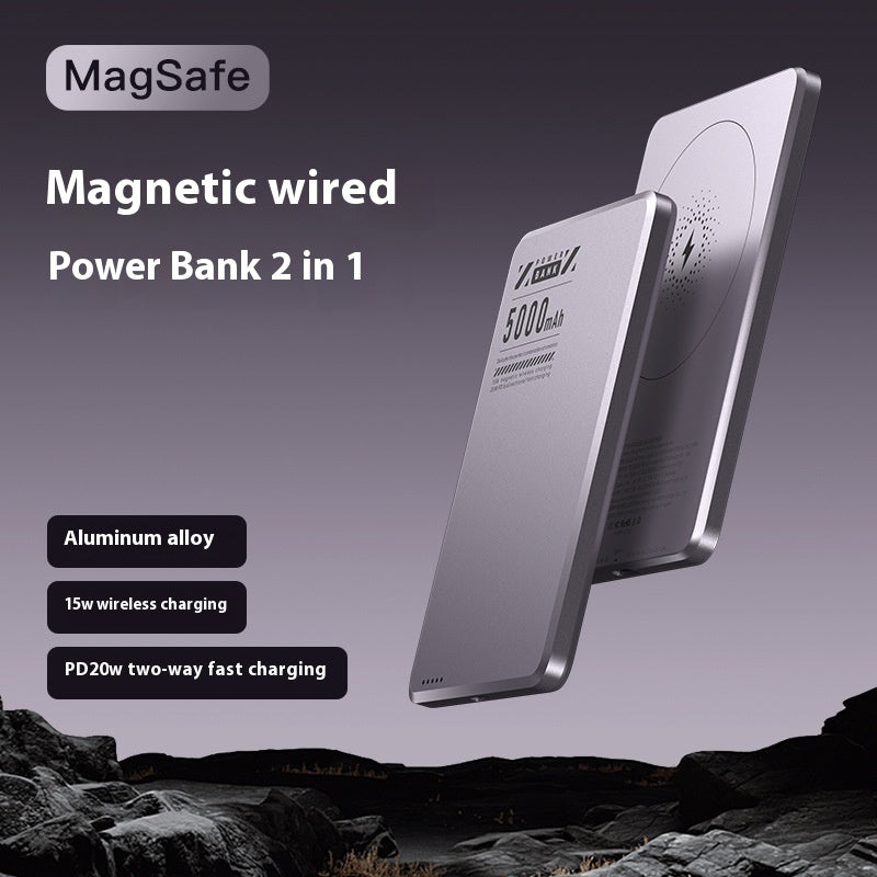 Alliage d'aluminium Double fenêtre pop-up ultra-mince Créative magnétique charge rapide petite lumière