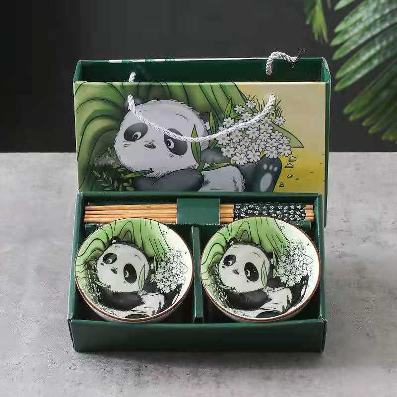 Panda Bowl Set housen combined tableware boîte cadeau