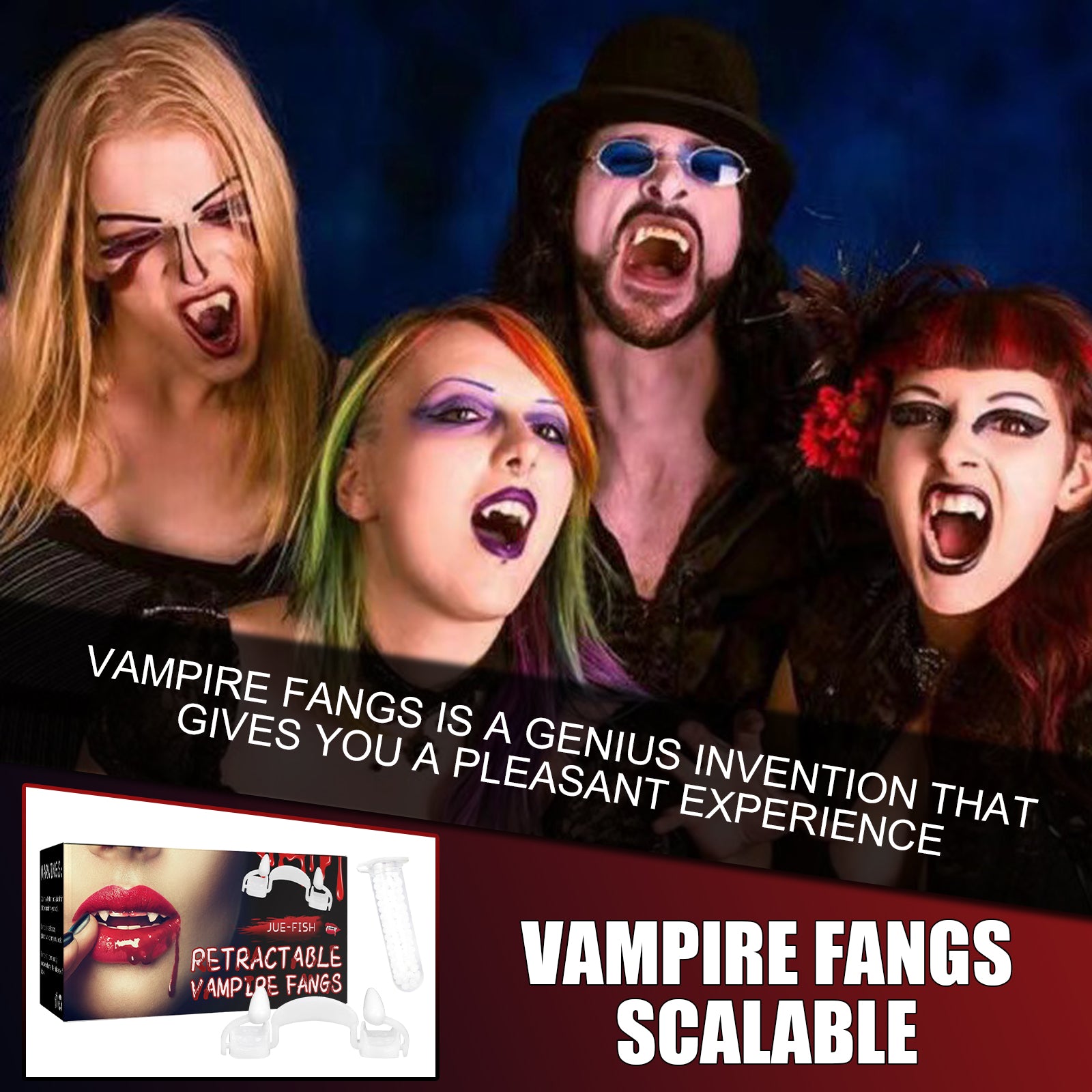 Dents de vampire rétractables