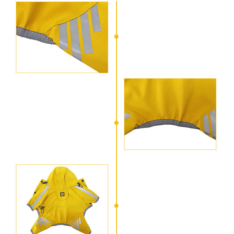 Pâte de pluie pour chien Pack complet Quatre pieds Waterproof Rain Cape Pet Produits