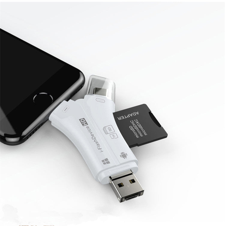 Lecteur de carte de téléphone mobile TF SD multifonctionnel quatre en un universel