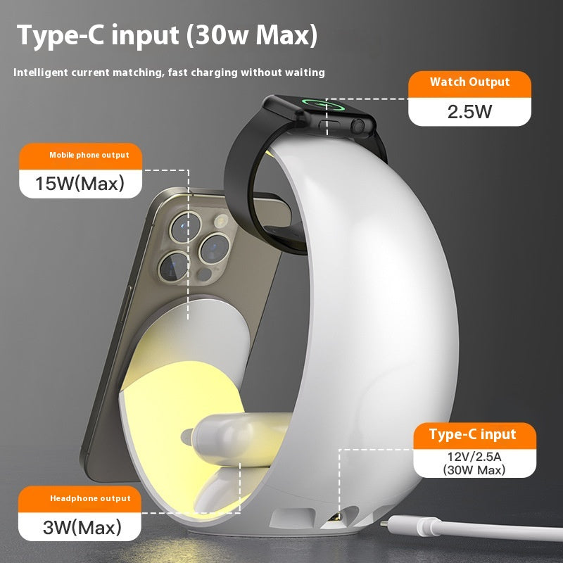Chargeur magnétique quatre en un sans fil