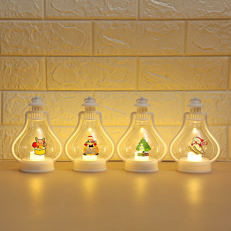 Décorations de Noël Lumières LED Boutique Fenêtre Ornements Lampe Portable pour Enfants Pendentif Cr