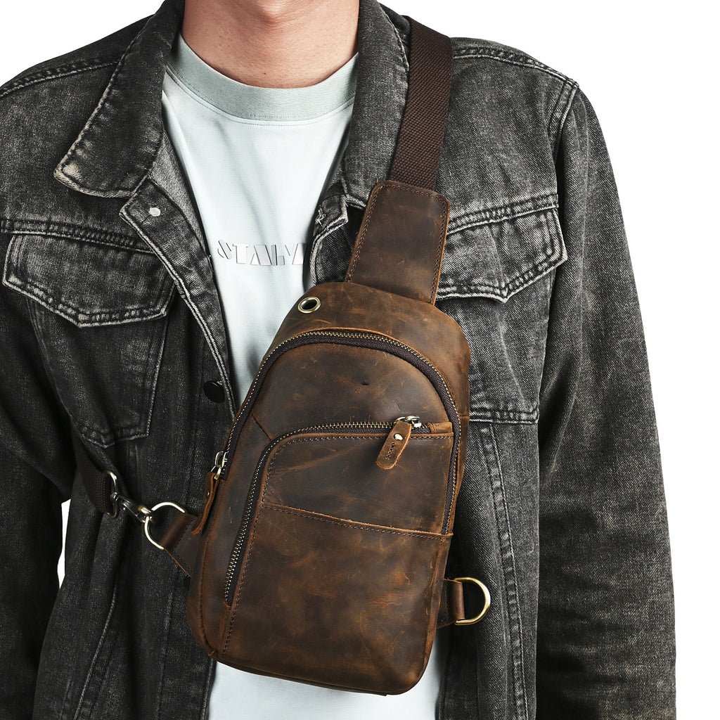 Sac transversal multi-fonctionnel extérieur rétro homme