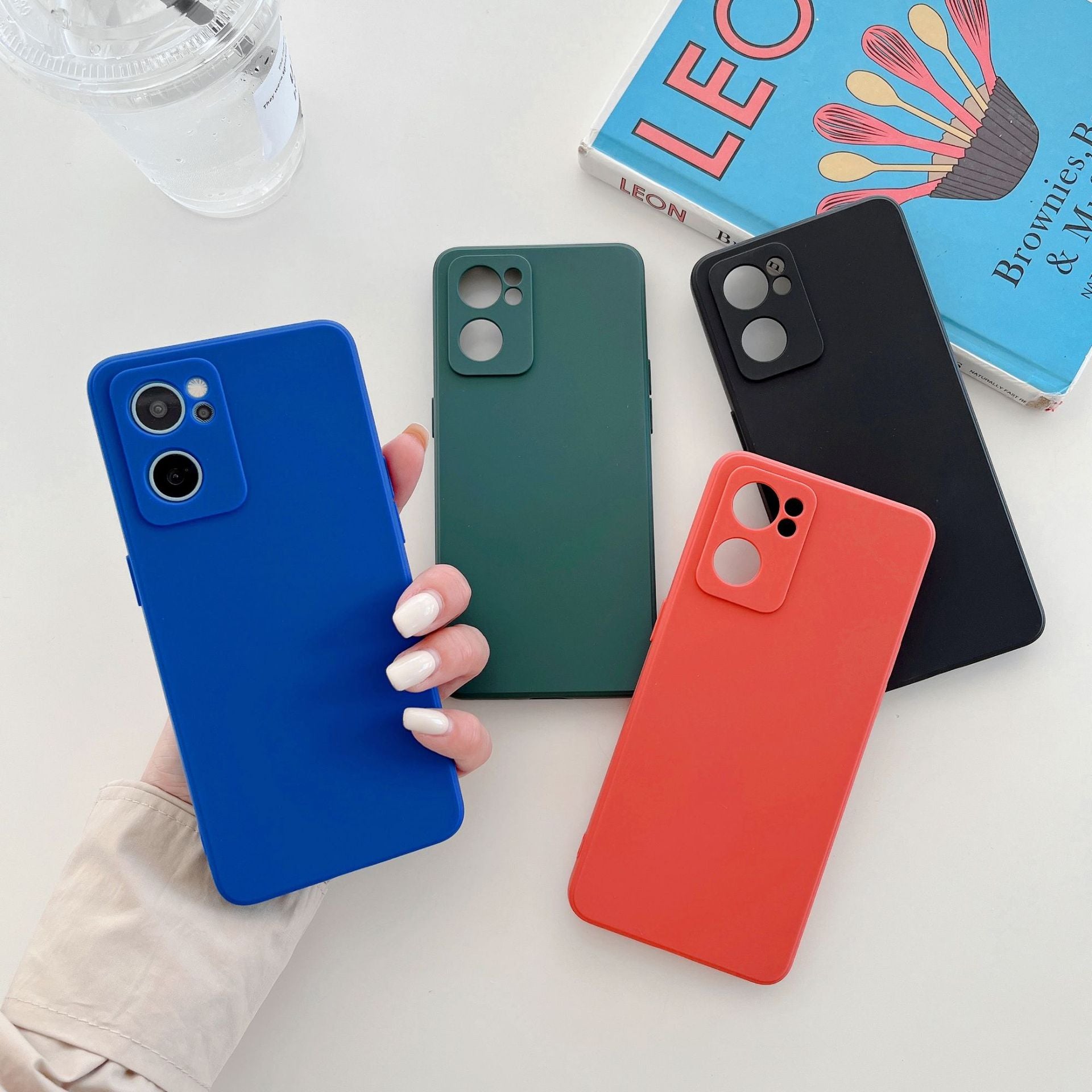 Fine trou Matte TPU Bord droit Couverture de protection