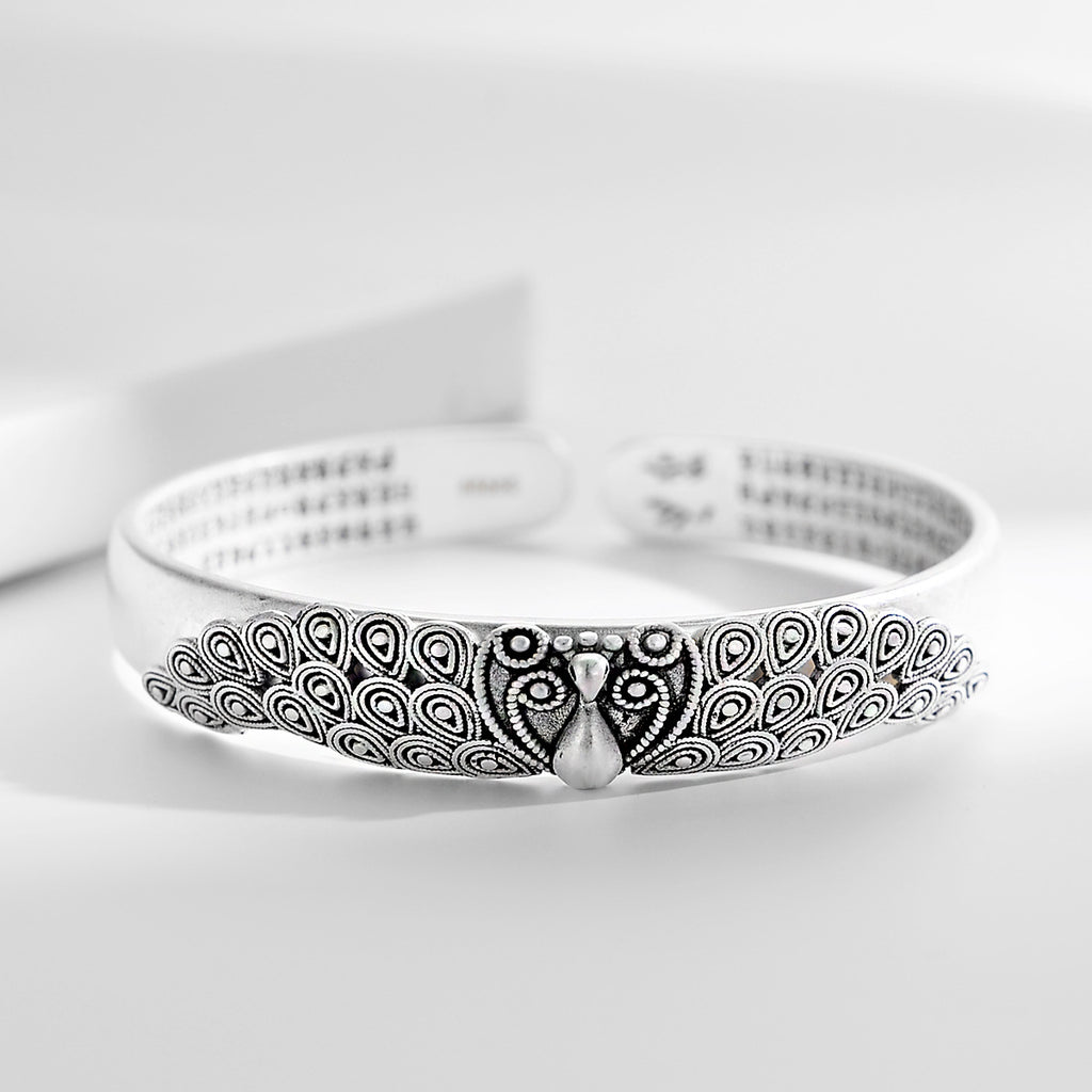 Bracelet en argent plaqué cuivre antique