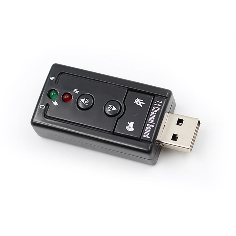 7.1 Carte son USB externe USB à Jack 3.5mm Adaptateur audio Micphone Carte son
