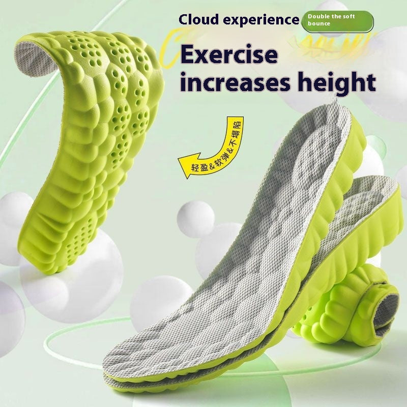 Hauteur Augmenter la semelle intérieure Haute Élastique Shockproof Respirant Sweat Absorbing