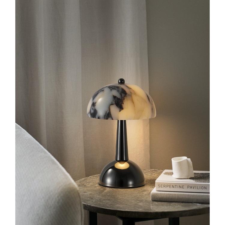 Lampe de table en marbre Baogeli personnalisée et créative en forme de champignon avec capteur tactile